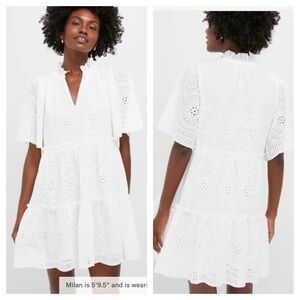 Tuckernuck White Eyelet Tiered Mini Dress